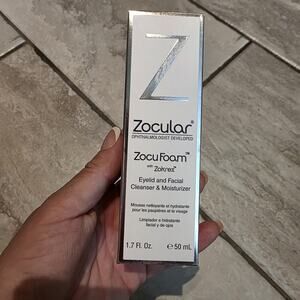 Zocular ZocuFoam Eyelid Cleanser - Foaming Eyelid Scrub for Blepharitis, Demo...